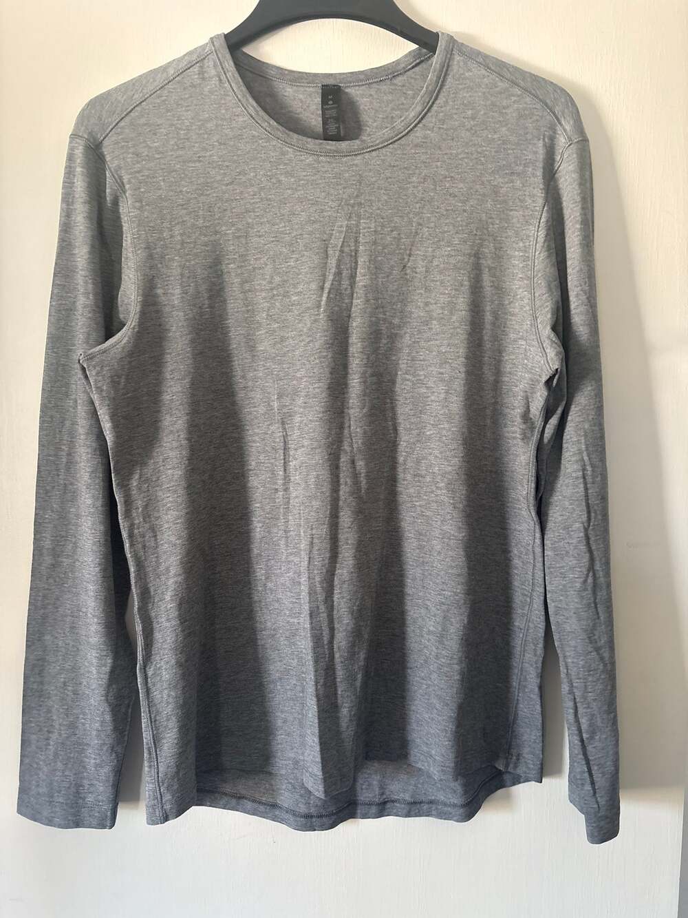 Lululemon 5 Year Basic Long Sleeve Tee Heathered Grey Mens Medium Crewneck